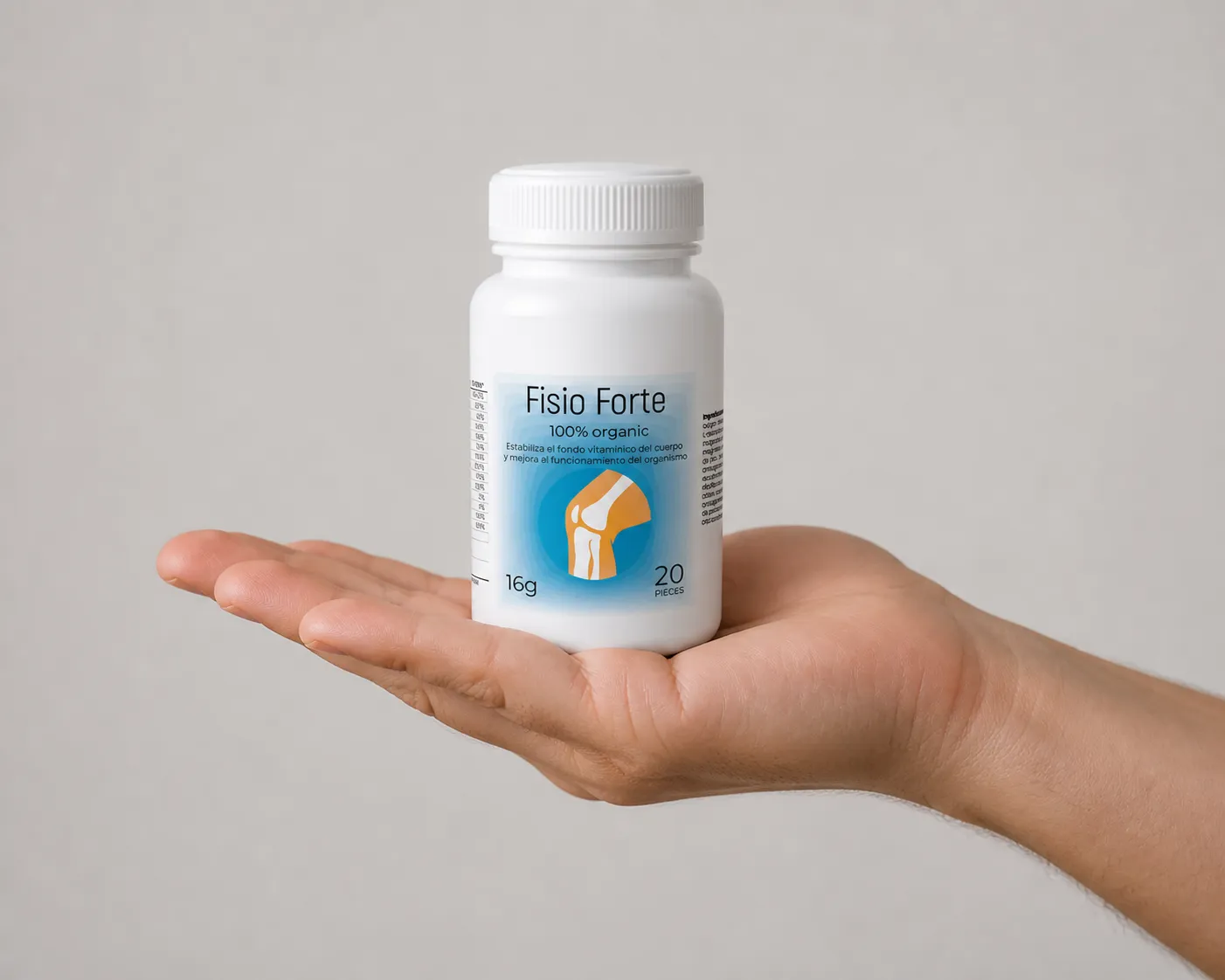 Fisio Forte — el envase en la mano
