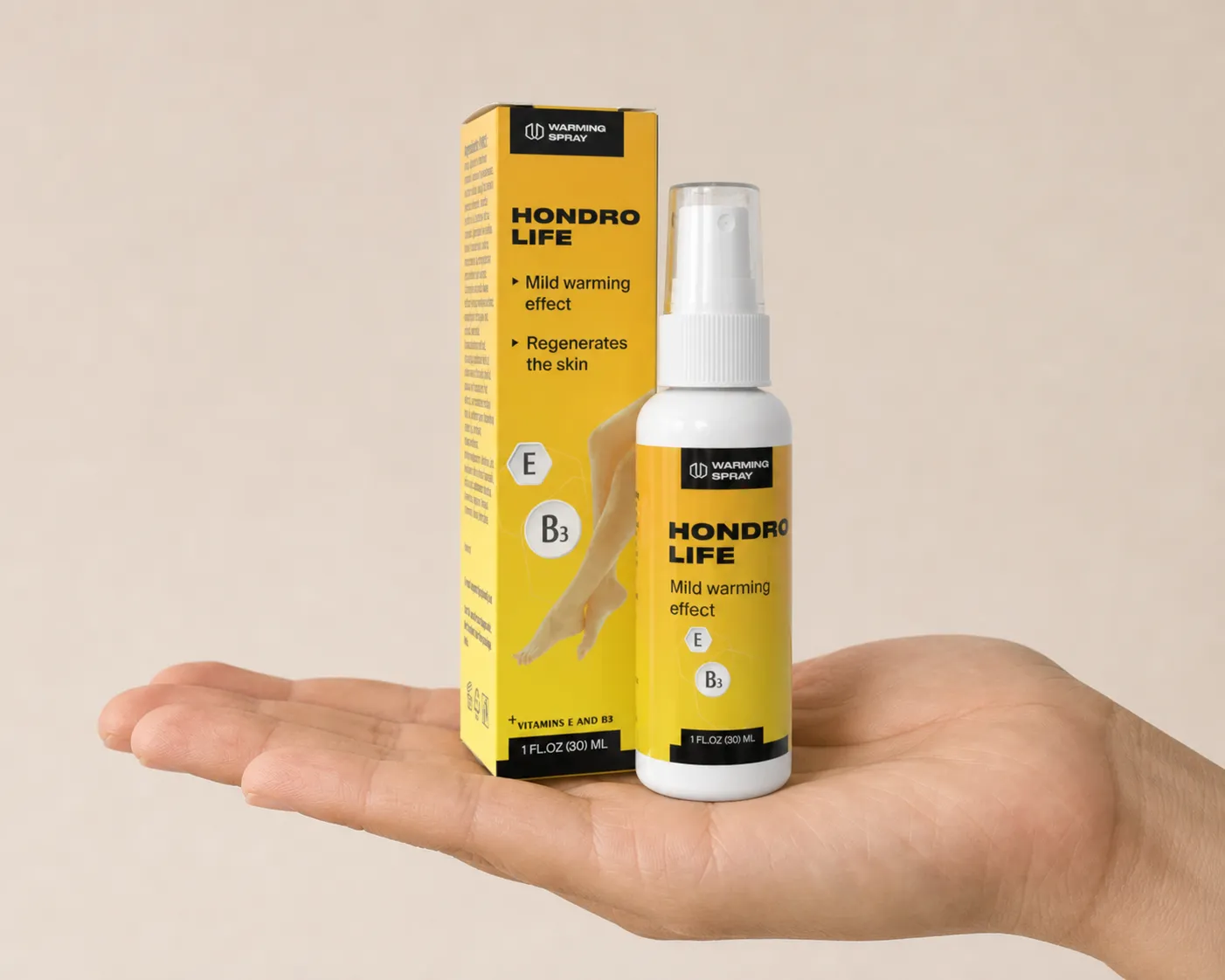 HONDROLIFE EU — el envase en la mano