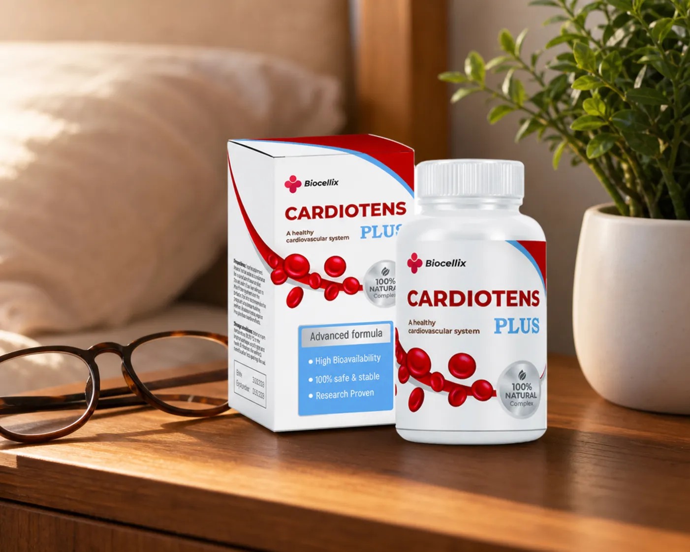 Cardiotens Plus — el envase en el día a día