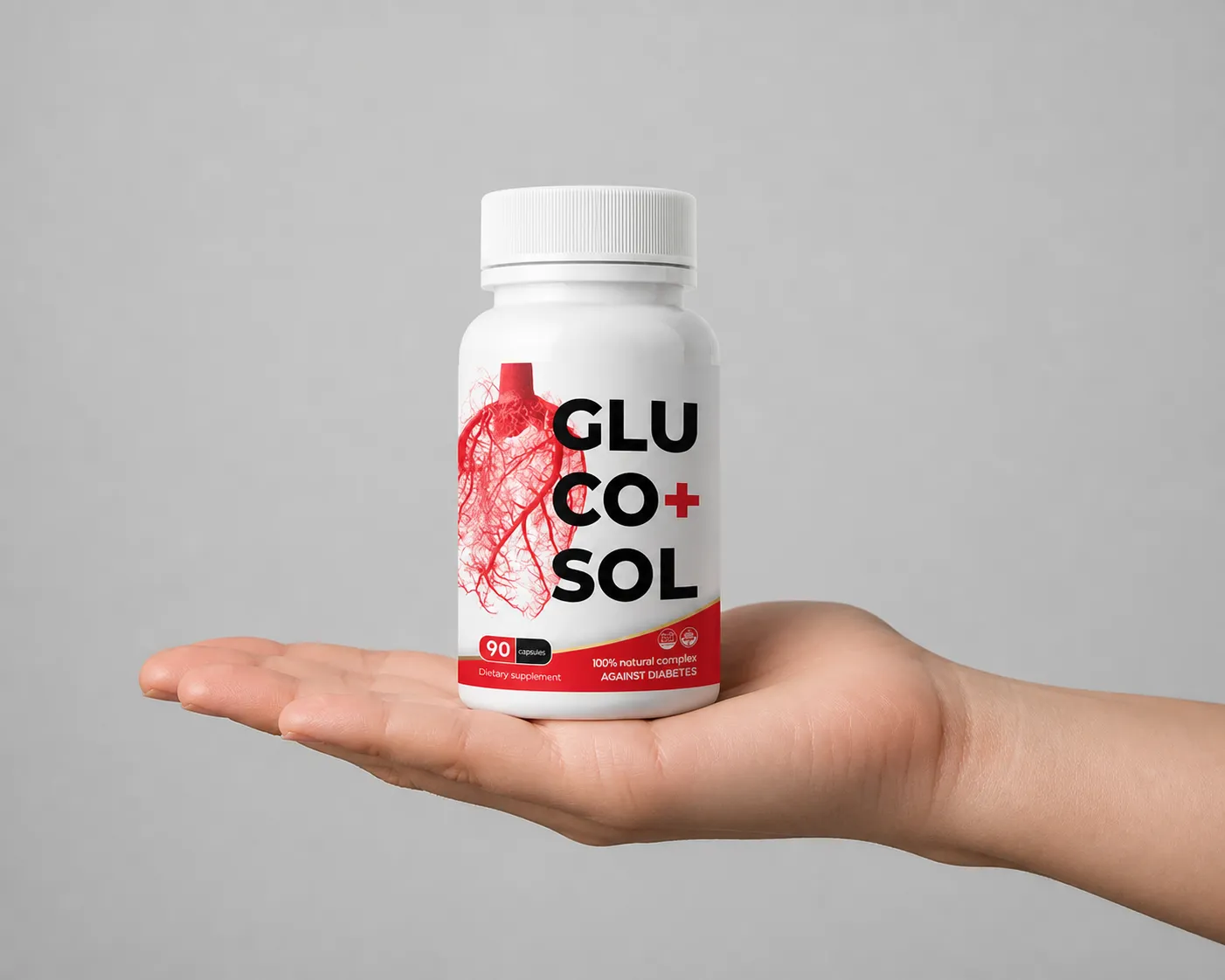 Glucosol — el envase en la mano