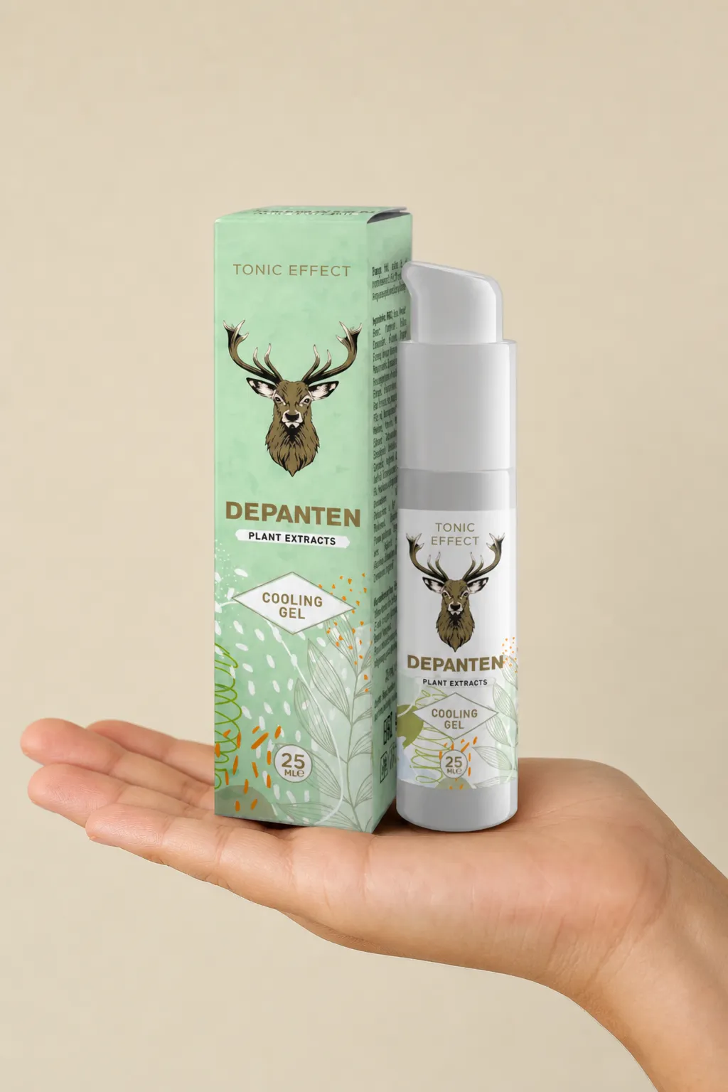 Depanten — el envase en la mano