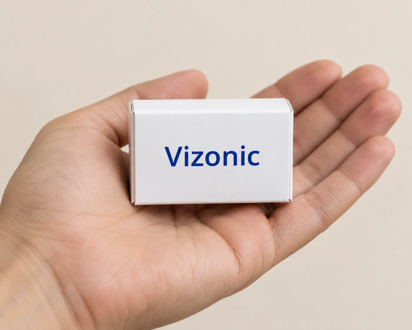 Vizonic — el envase en la mano