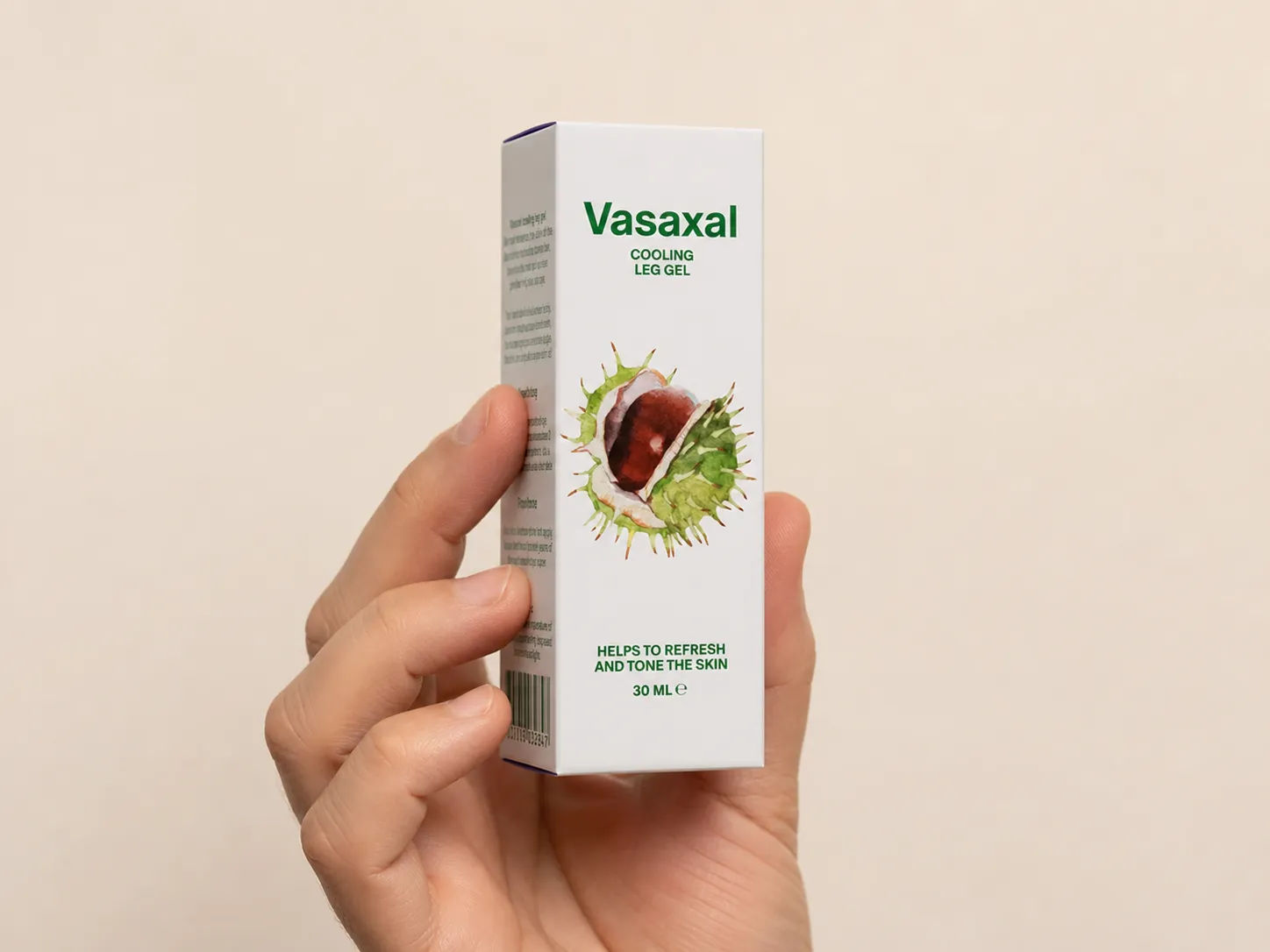 Vasaxal — el envase en la mano