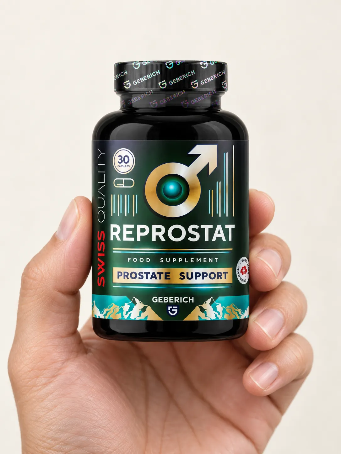 Reprostat — el envase en la mano