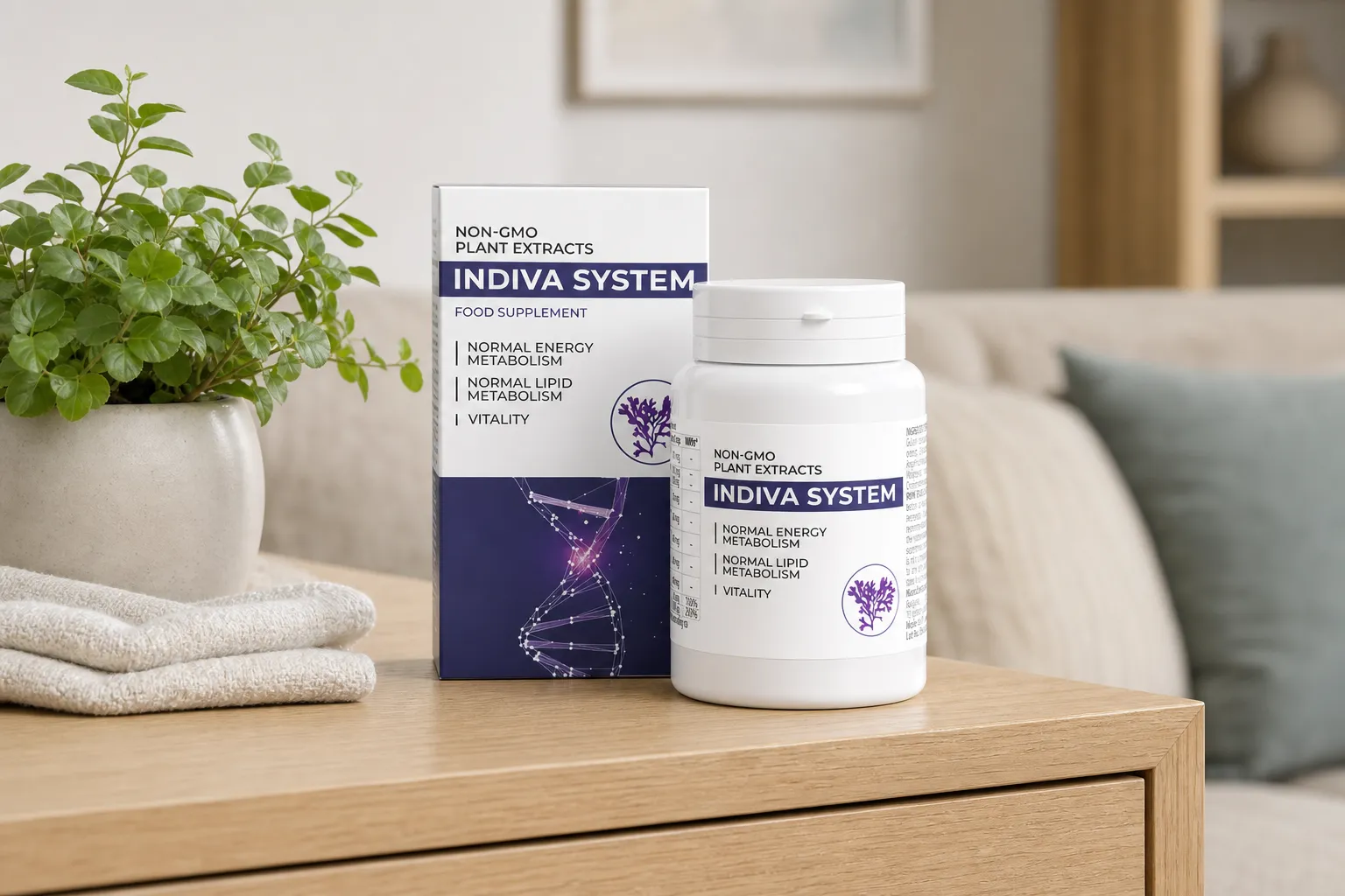 INDIVA SYSTEM EU low — el envase en el día a día