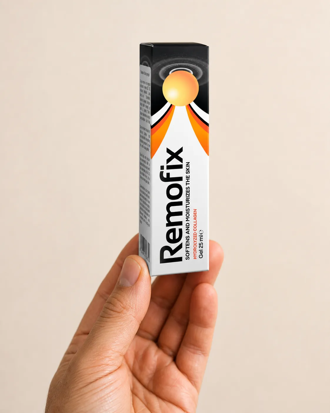 Remofix — el envase en la mano