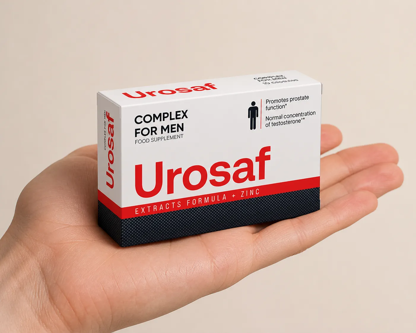 Urosaf — el envase en la mano