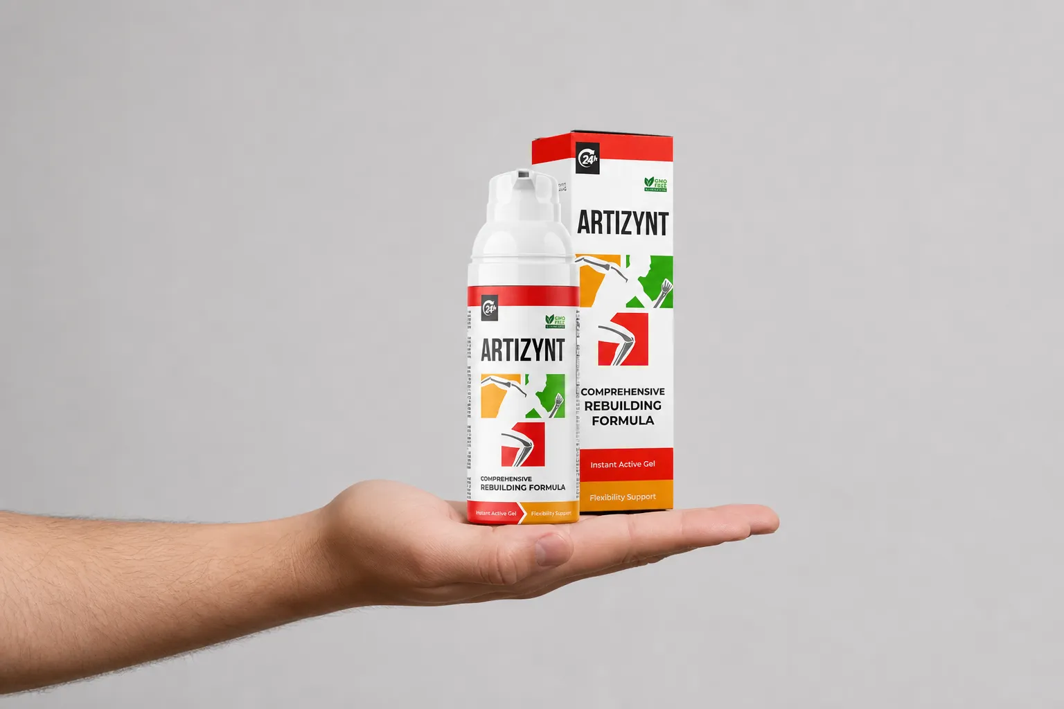 ArtiZynt Gel — el envase en la mano