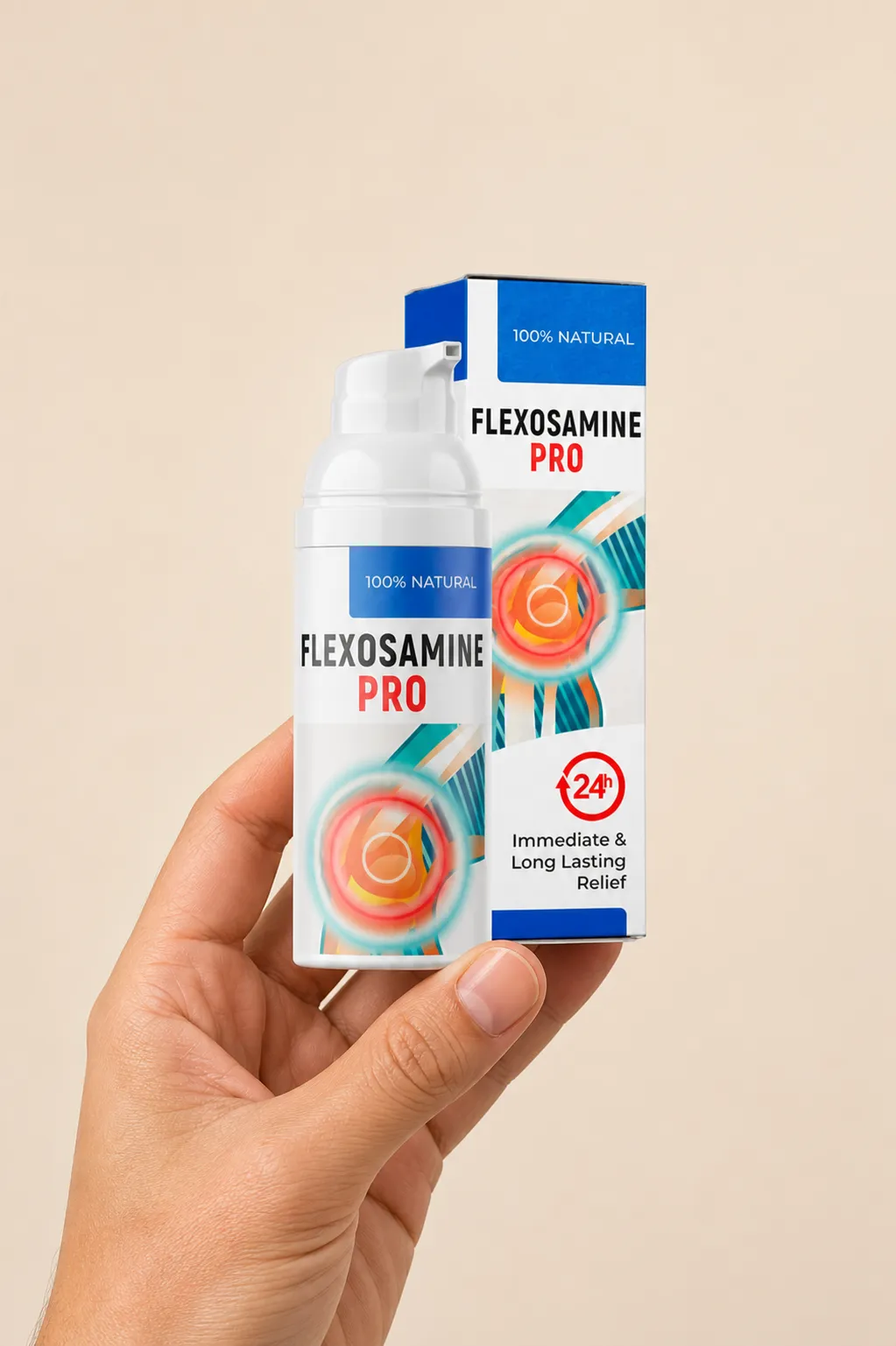 Flexosamine PRO — el envase en la mano