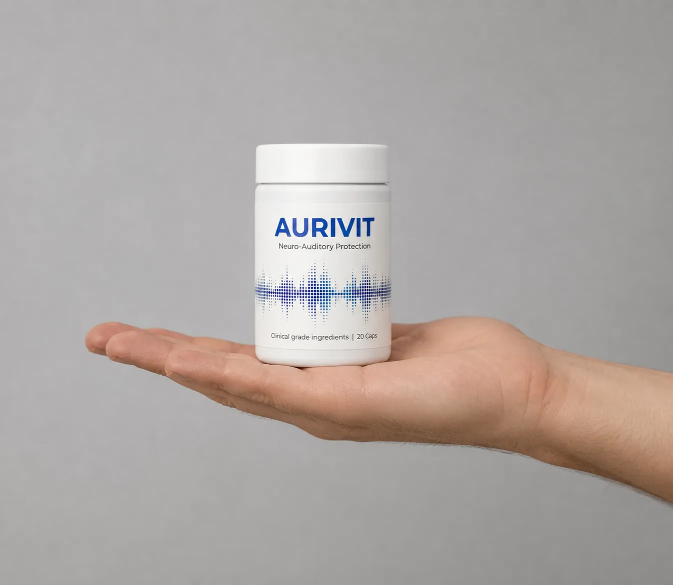 Aurivit — el envase en la mano