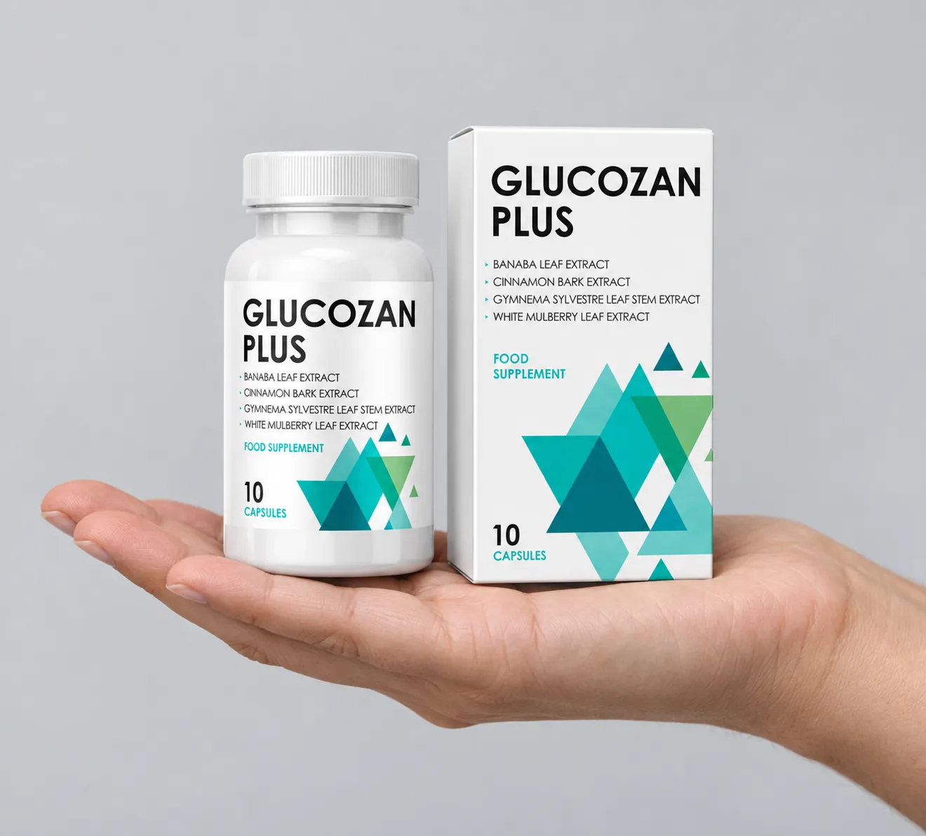 Glucozan — el envase en la mano