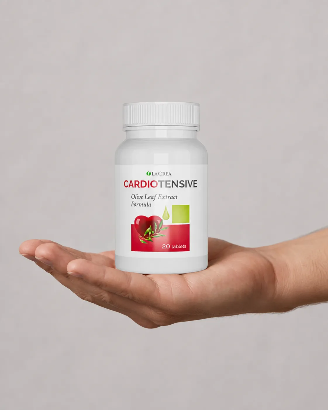 Cardiotensive — el envase en la mano