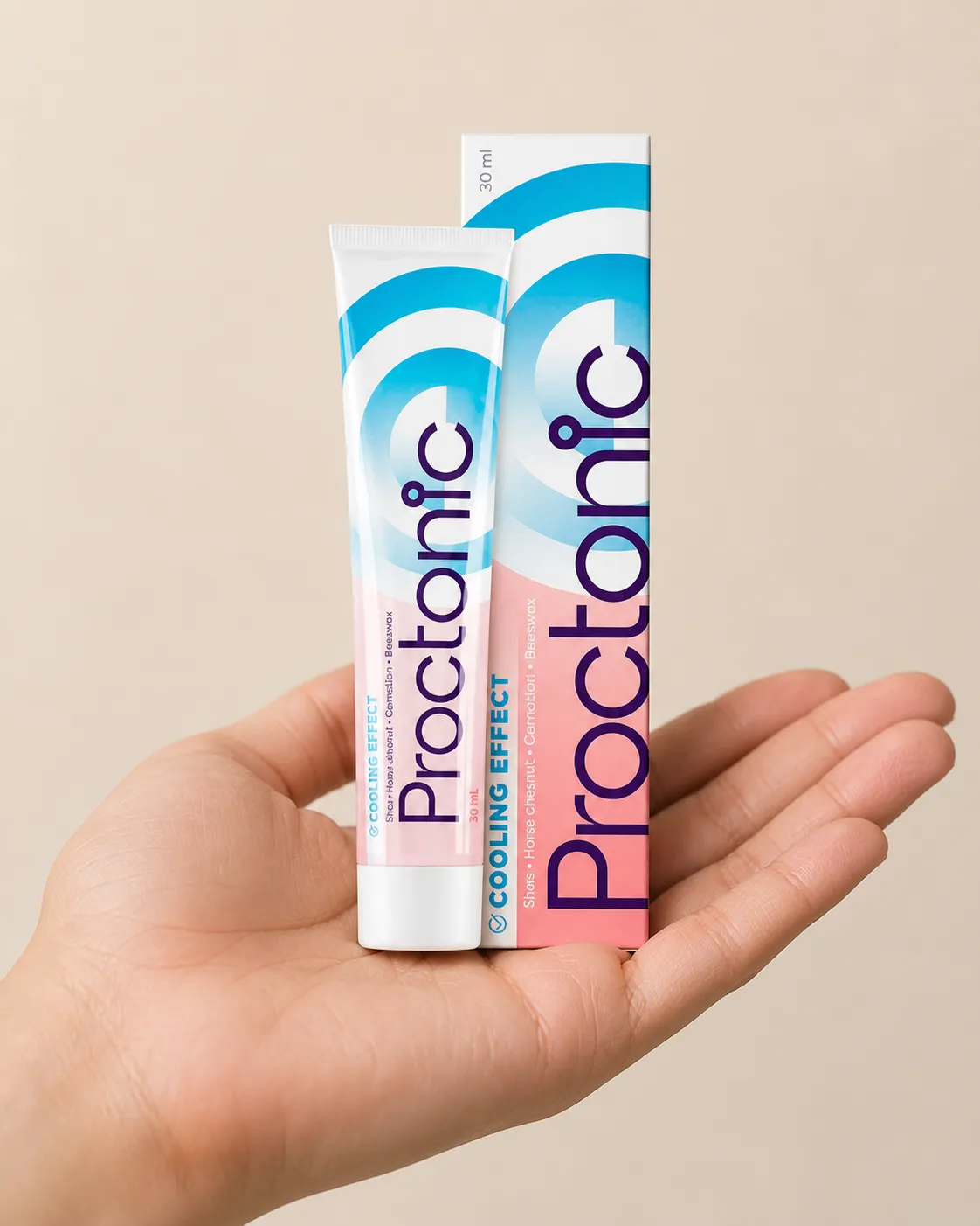 Proctonic — el envase en la mano