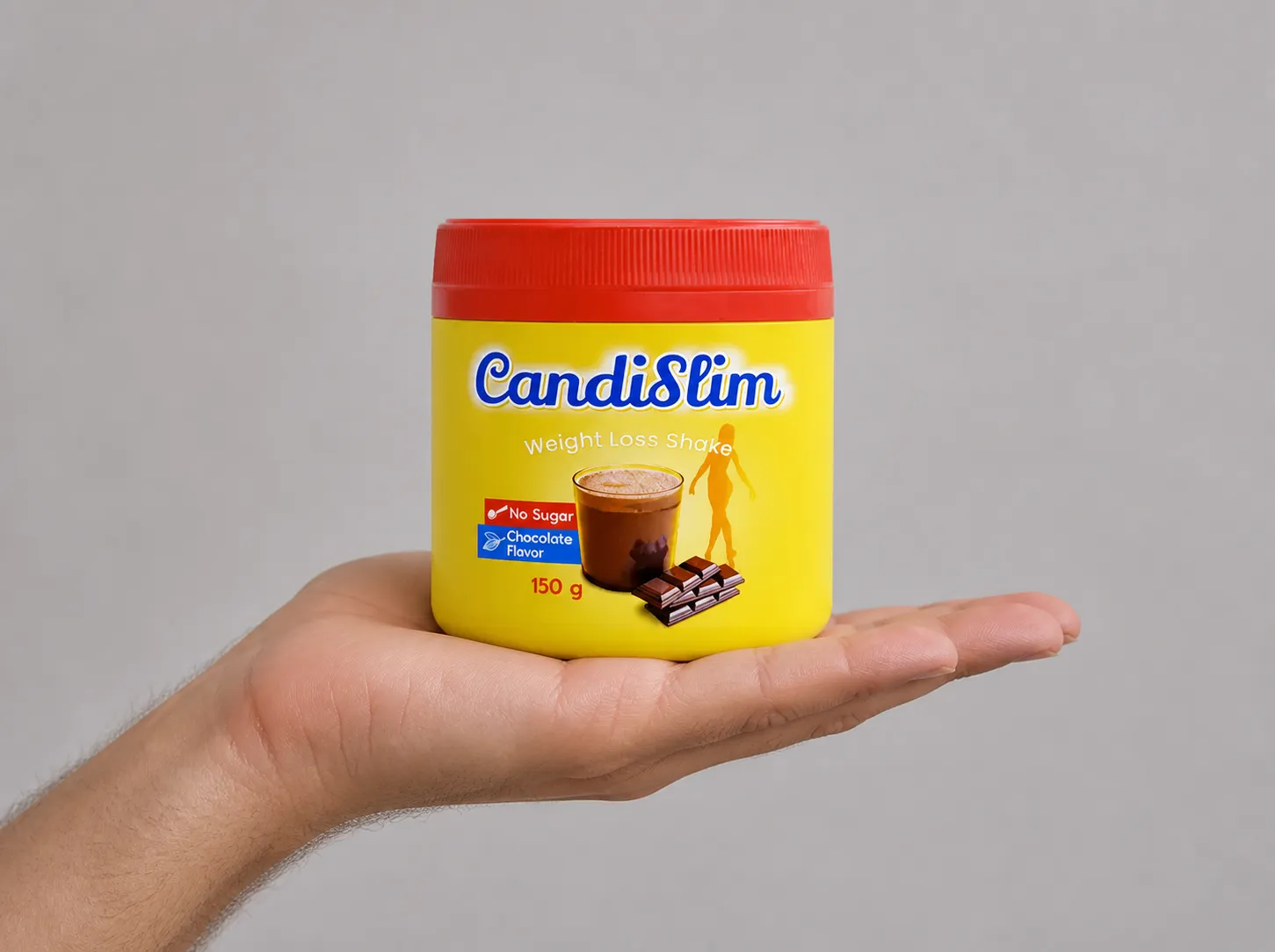 CandiSlim — el envase en la mano