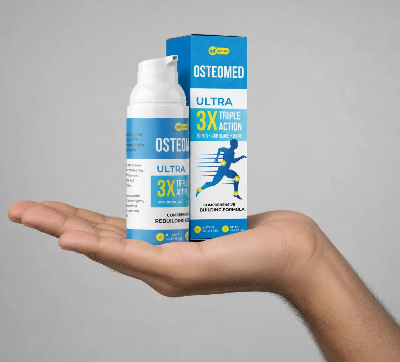 Osteomed — el envase en la mano