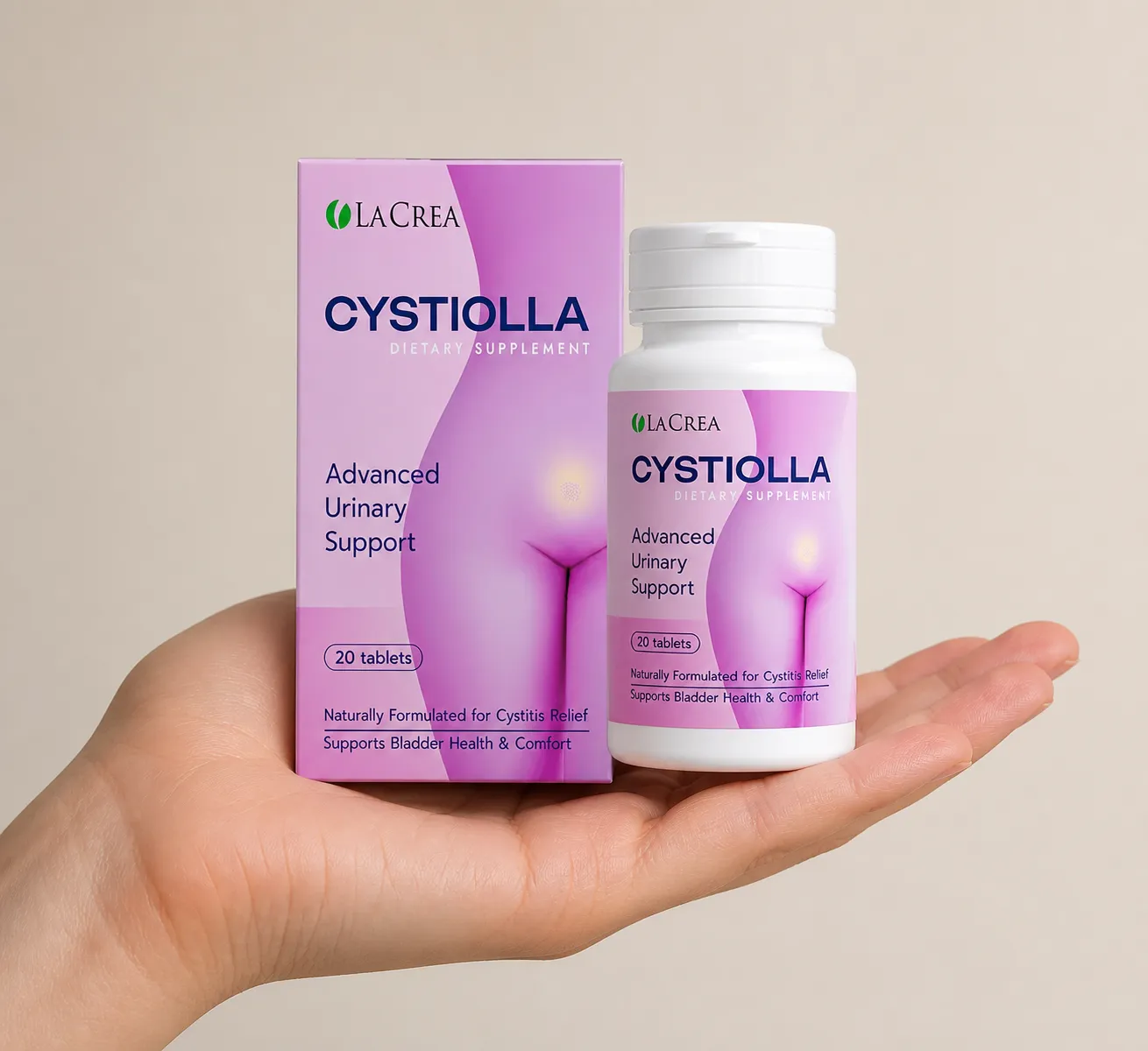 Cystiolla — el envase en la mano