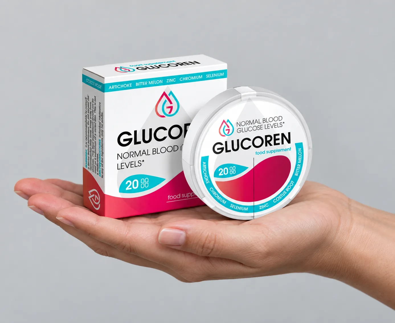 Glucoren — el envase en la mano