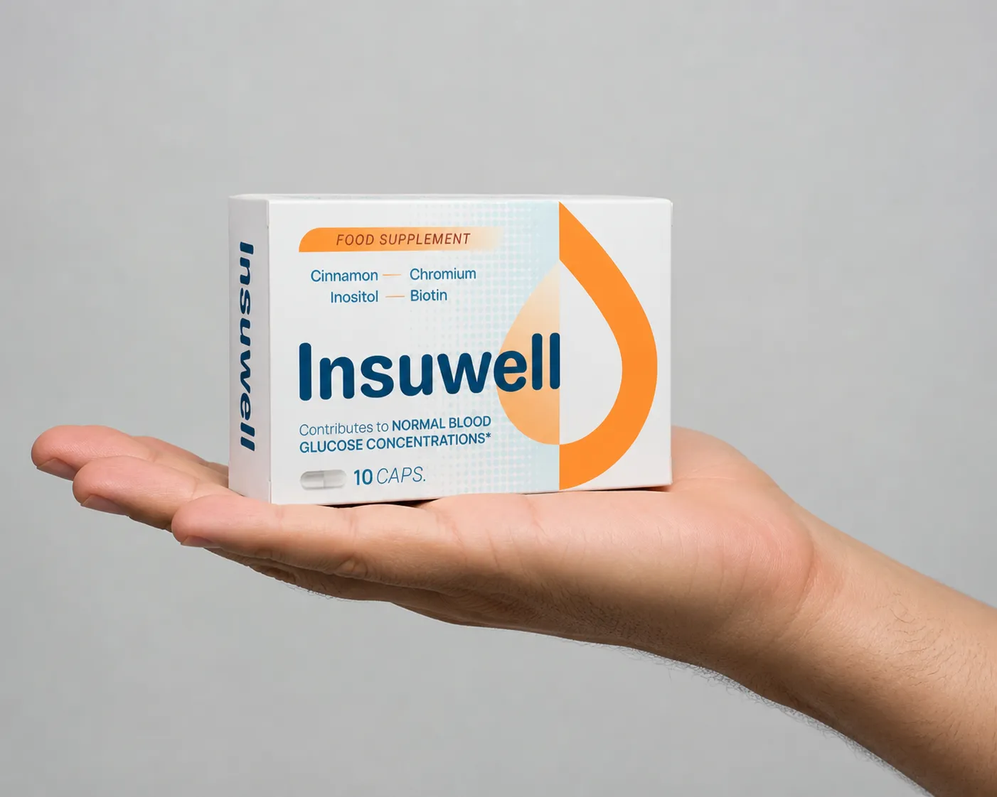 Insuwell — el envase en la mano