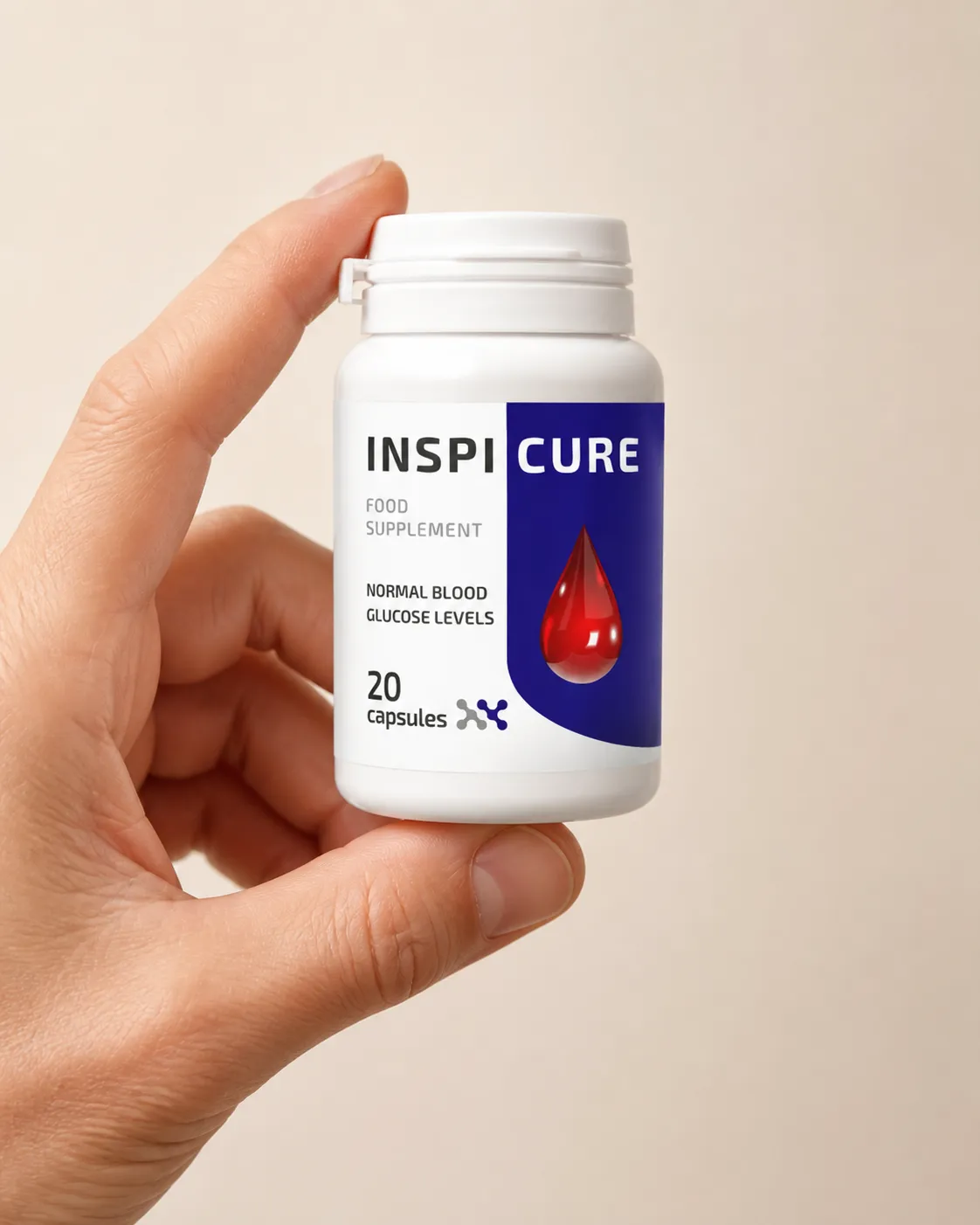 Inspicure — el envase en la mano