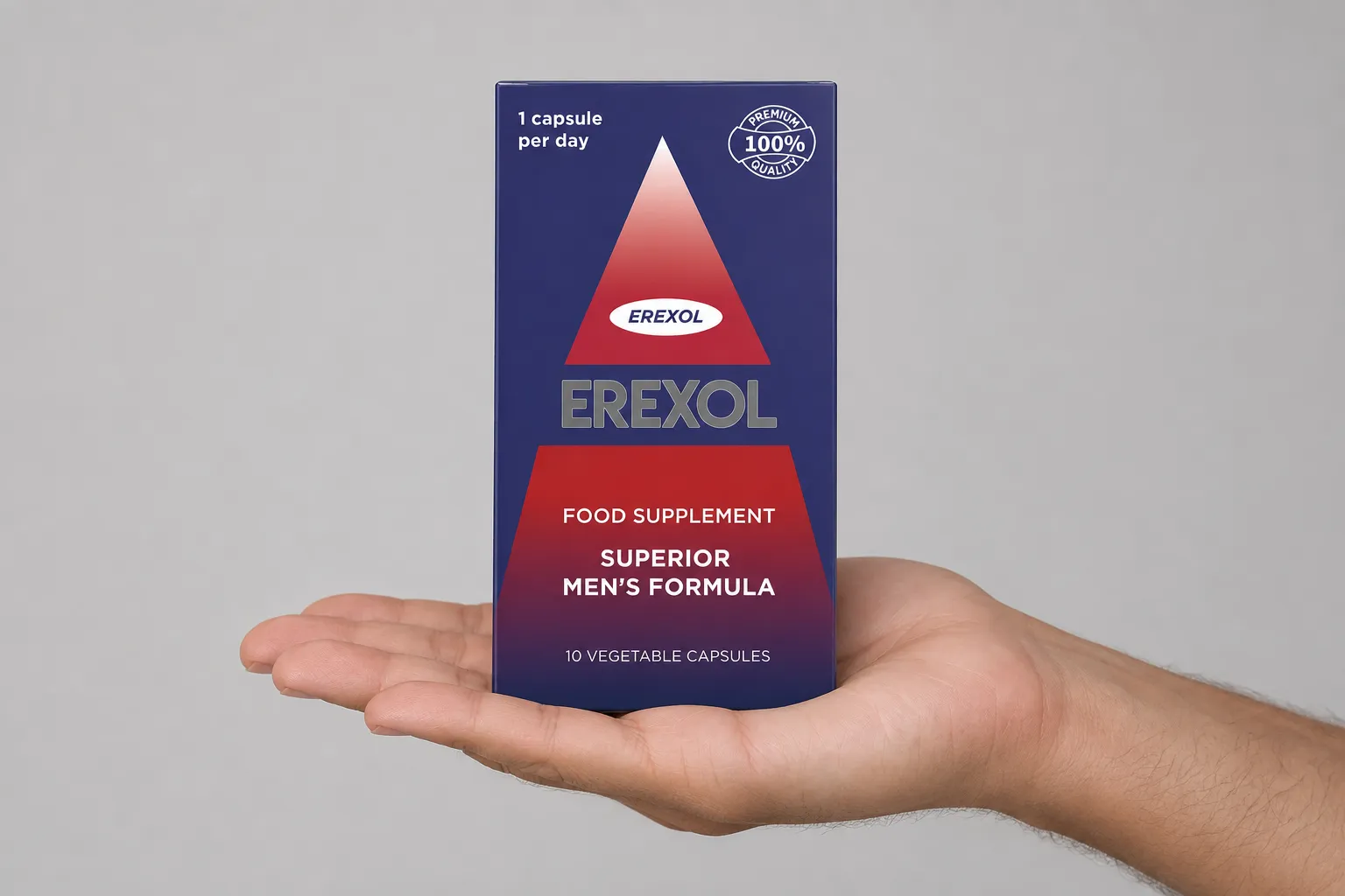 Erexol — el envase en la mano