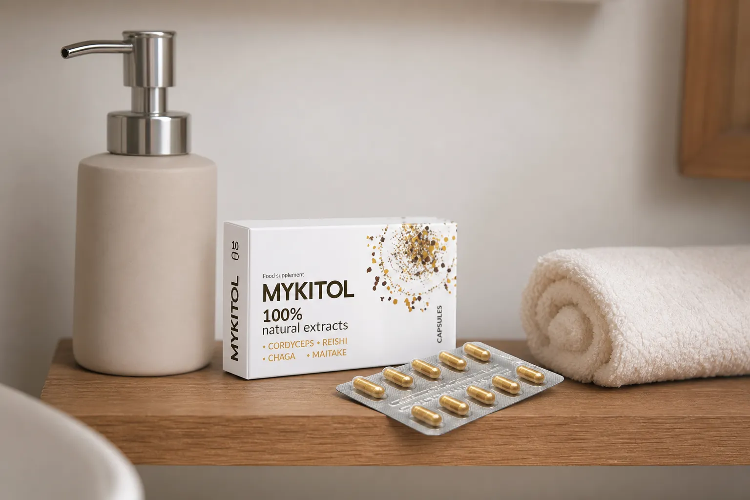 Mykitol WHITE — el envase en el día a día