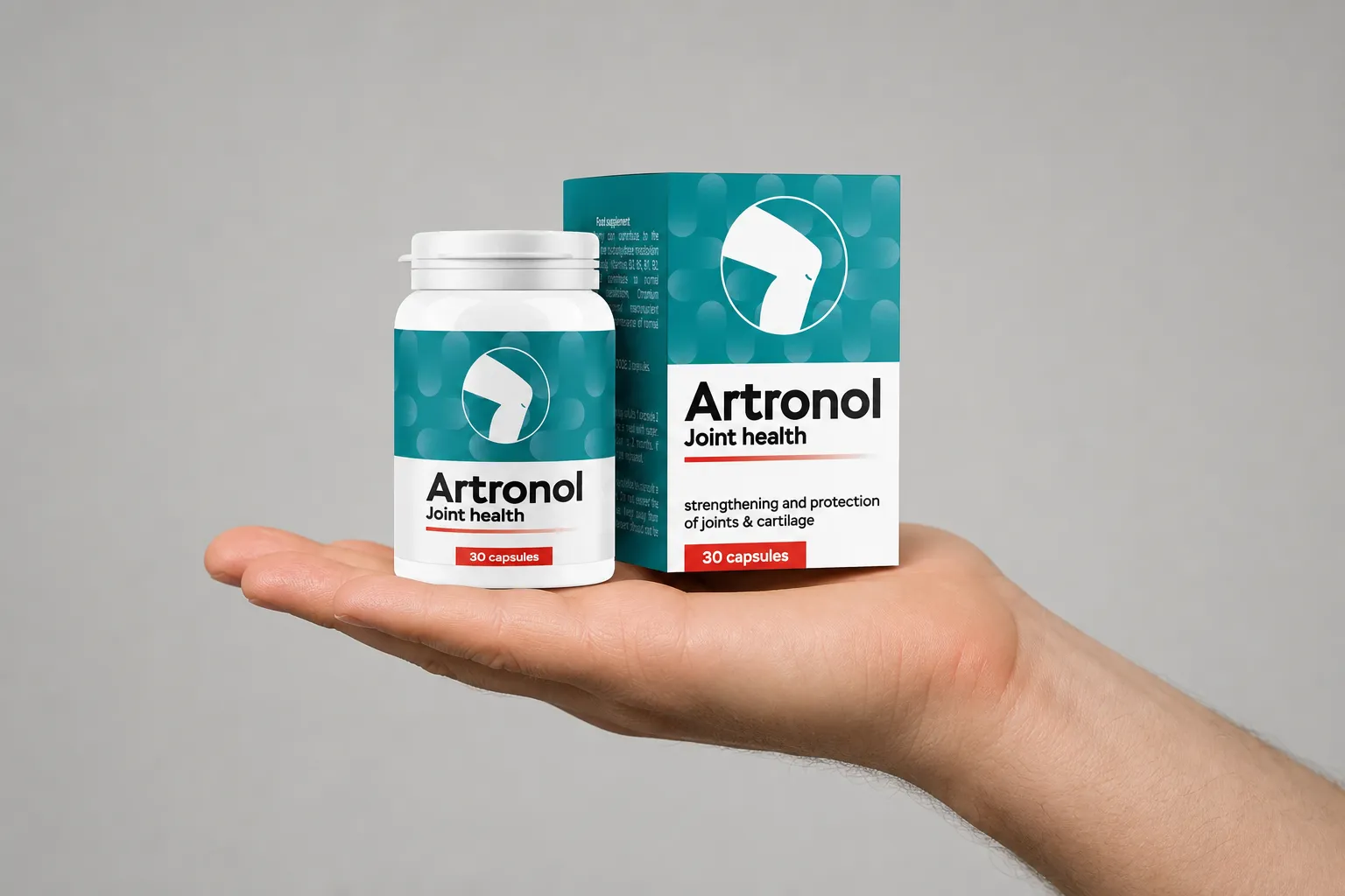 Artronol — el envase en la mano